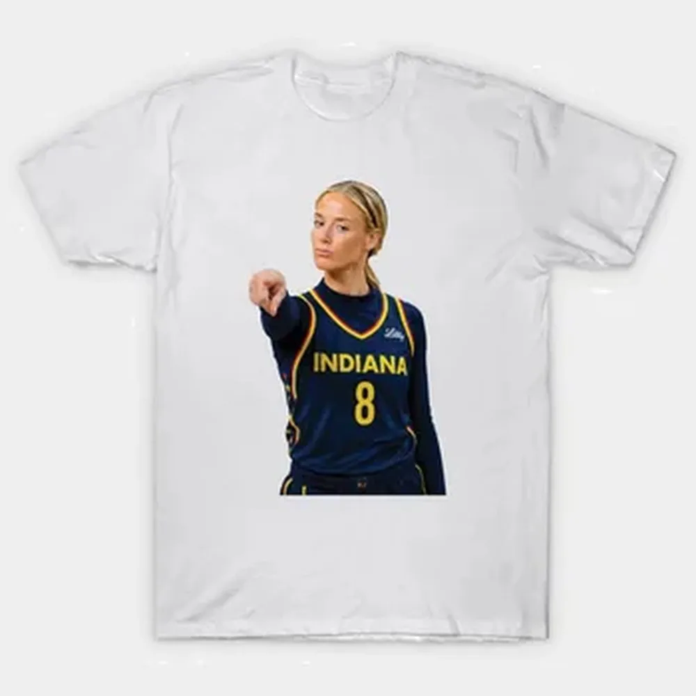 Sophie Cunningham point meme T-shirt For Men Women 100% Cotton T Shirts Short Sleeve