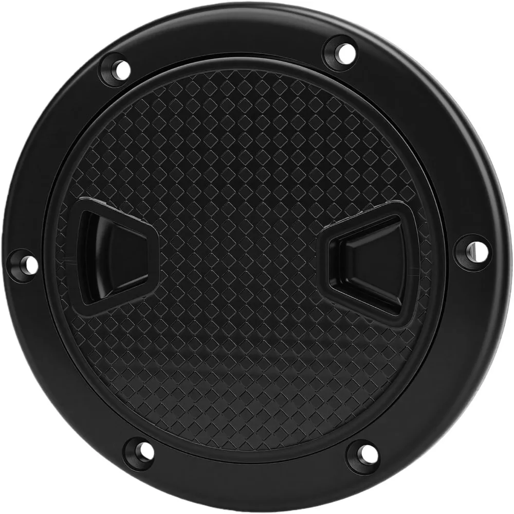 2pcs set Reinforced ABS Round Deck Hatch 180 Degree Opening Detachable Water-Tight Lid Inspection Plate Non-Slip Surface