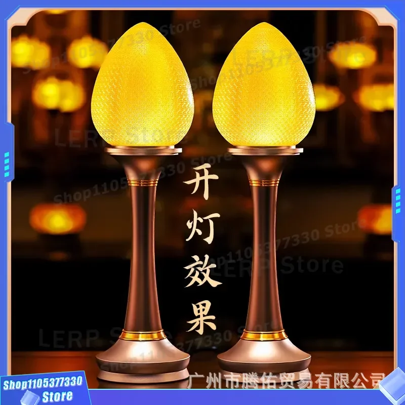 2025 New LED God of Wealth Lamp Household Plug in Lucky Buddha Front Glazed Everbright Light Desktop Decoration for Home