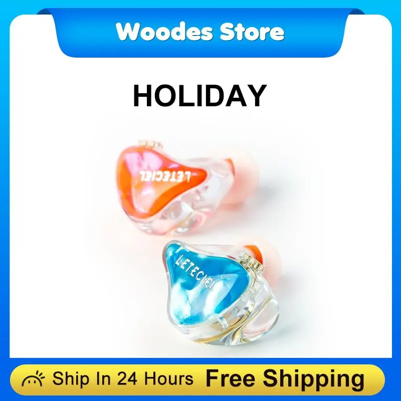 سماعات أذن LETECIEL Holiday ذات حلقة متحركة داخل الأذن سماعات أذن HiFi Fever ACG