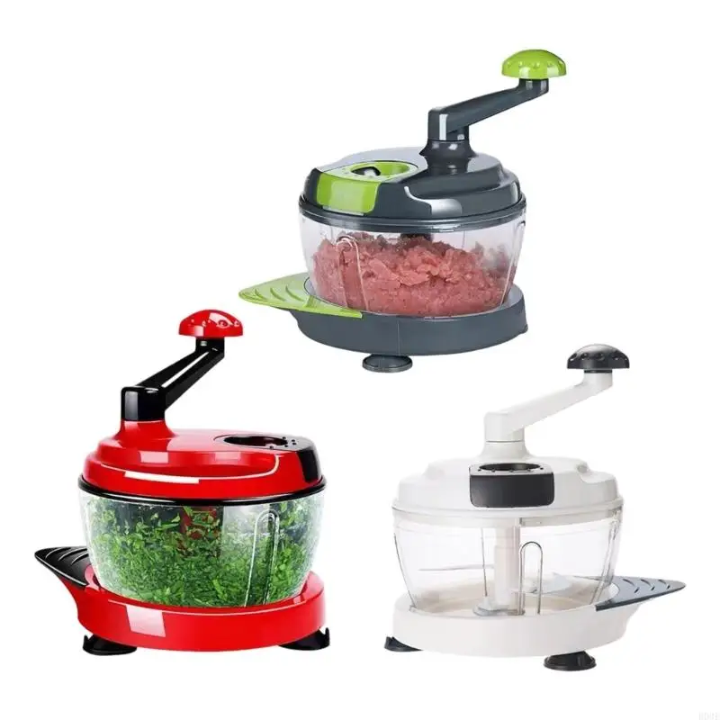 

Multifunctional Manual Grinder Vegetable Chopper Processor For Efficient Kitchen Preps With 402 Steel Blade B03E