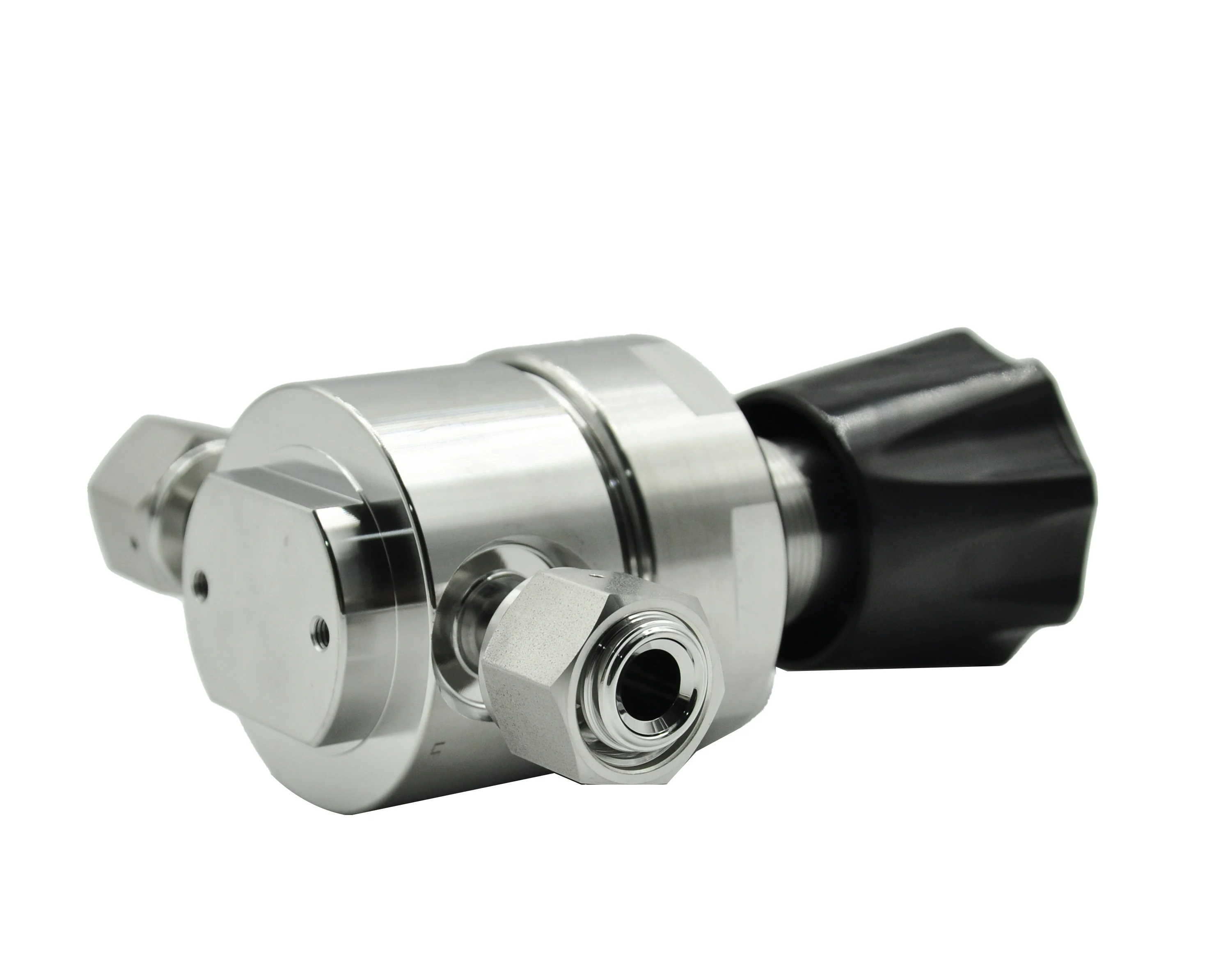 SS316L High Pressure Regulator WR1200 500 psi to 3000 psi Adjustable Outlet 1/2VCR Female  ISO Certified