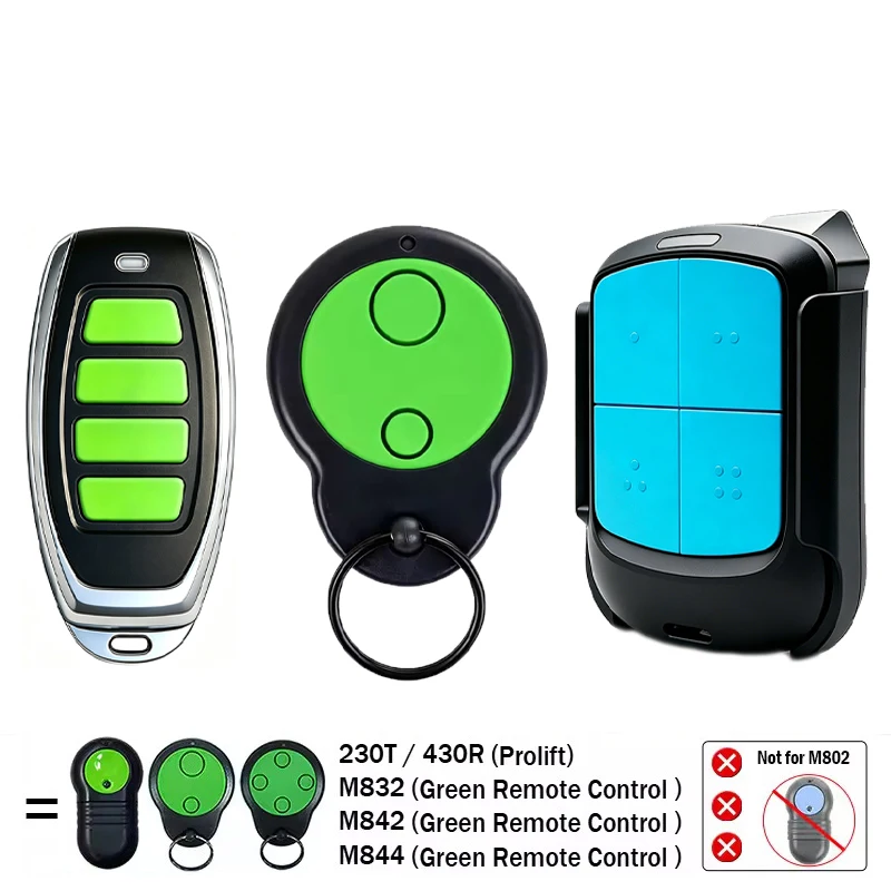 Merlin Garage Door Remote Security+ Merlin M842 M844 M832 Garage Door Opener 433MHz for 230T 430R ProLift Gate Motor