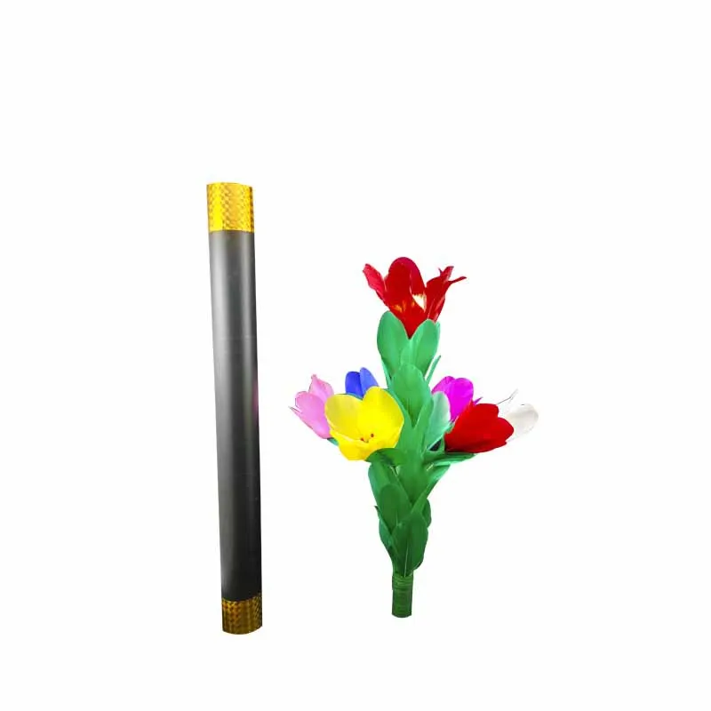 Torch To Flower Magic Tricks  With Ignition Cover Fire Magic Appearing Magie Wand Stage Illusions Accessories Gimmick