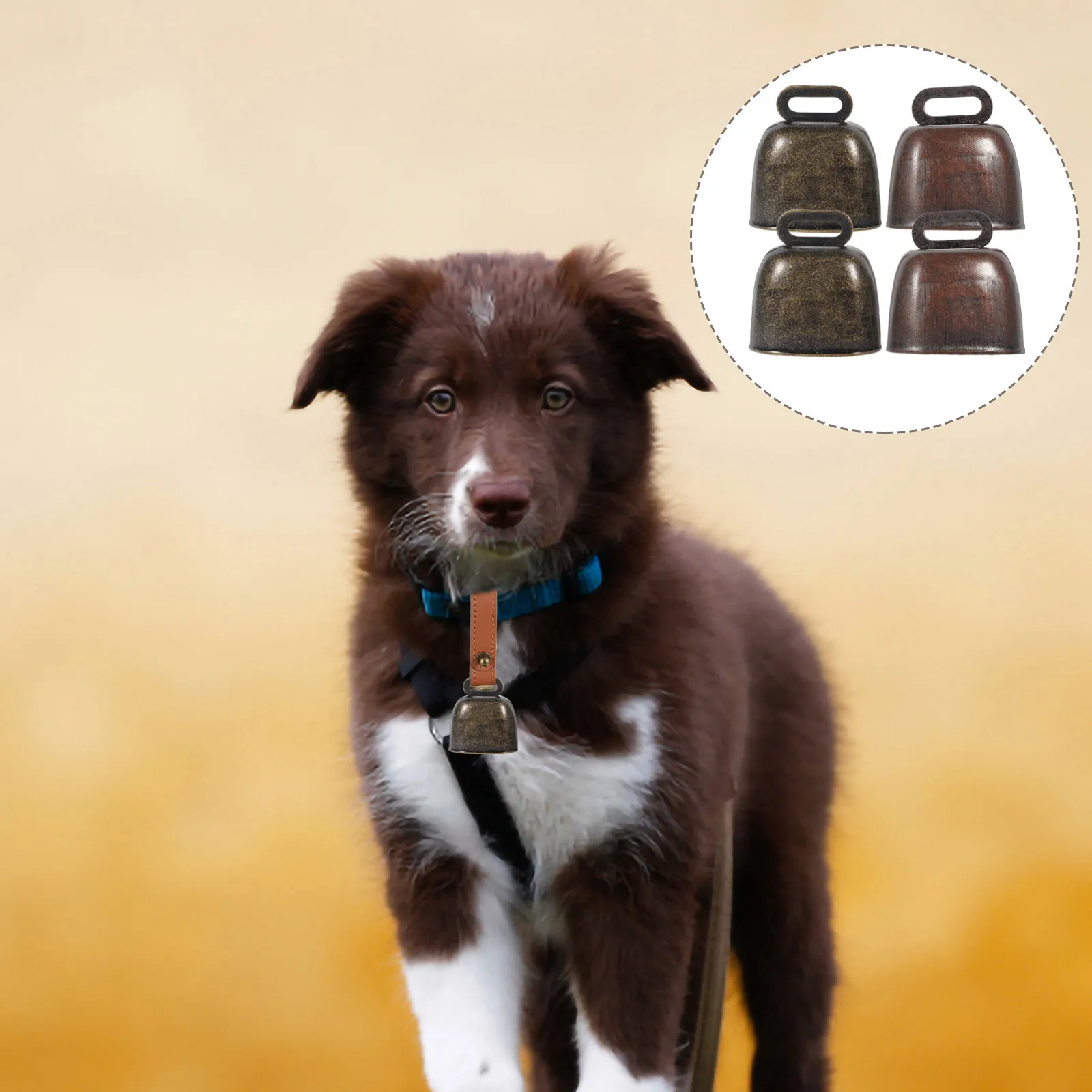 

4pcs Pet Bells Anti-Lost Hanging Decor Vintage Iron Bell Farming Accessories Grazing Supplies Sheep Cow Bell Pendant