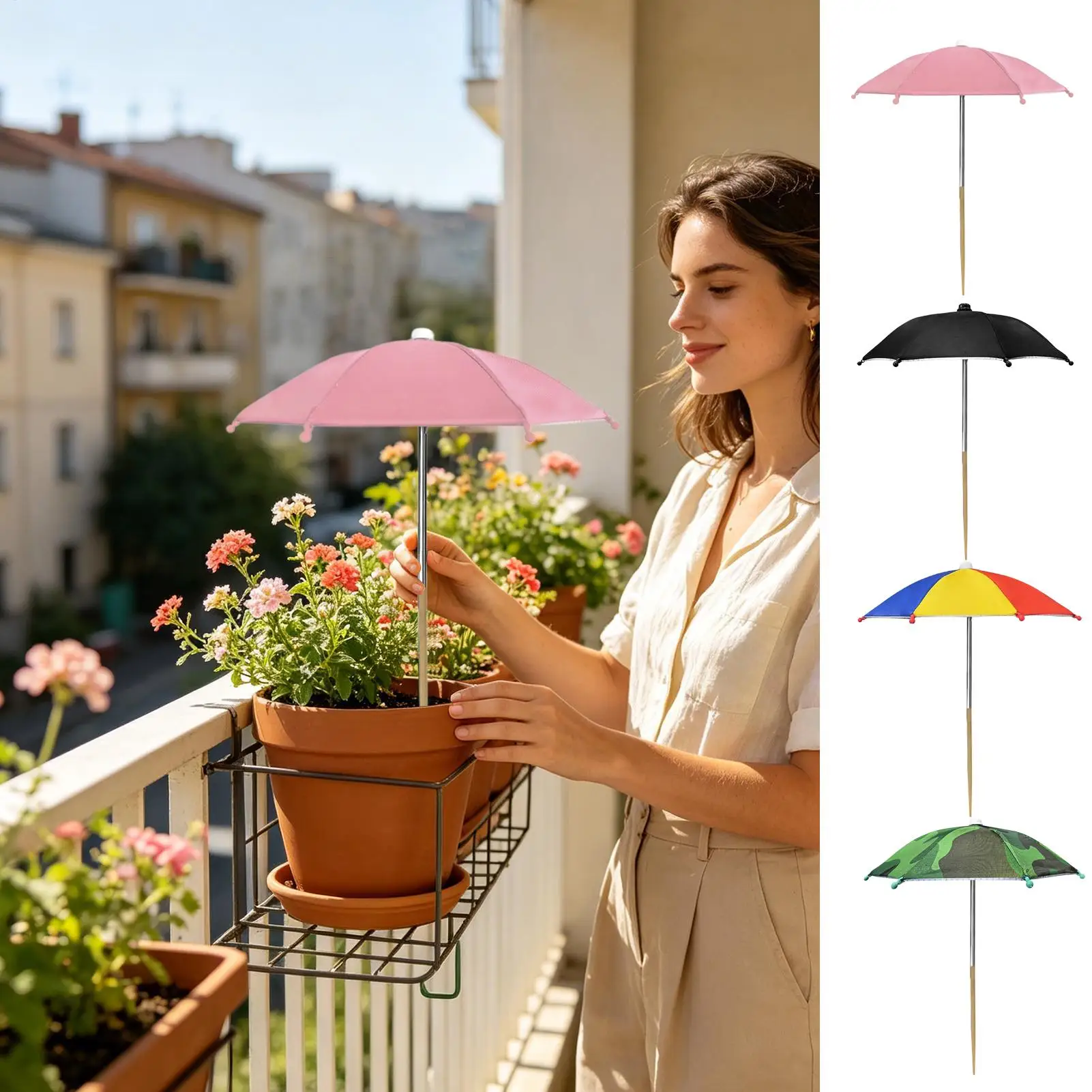 Plant Umbrellas UV Protection Cover Garden Umbrella Shade for Outdoor Balcony Patio Backyard Terrace Camping Picnic Beach Park