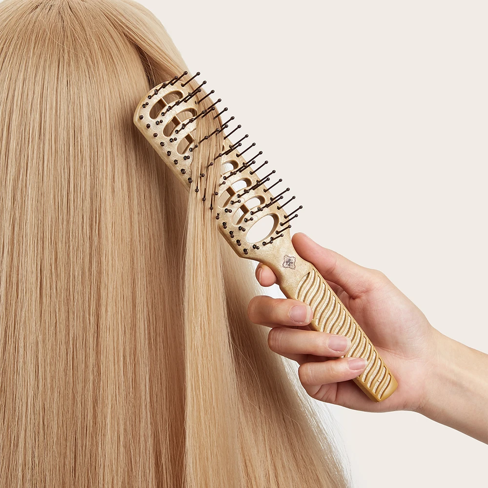 

Профессиональная салонная щетка для ухода за волосами, расческа для ребер, щетка для влажных вьющихся волос, щетка для распутывания волос, Массажная щетка, пушистые парикмахерские расчески