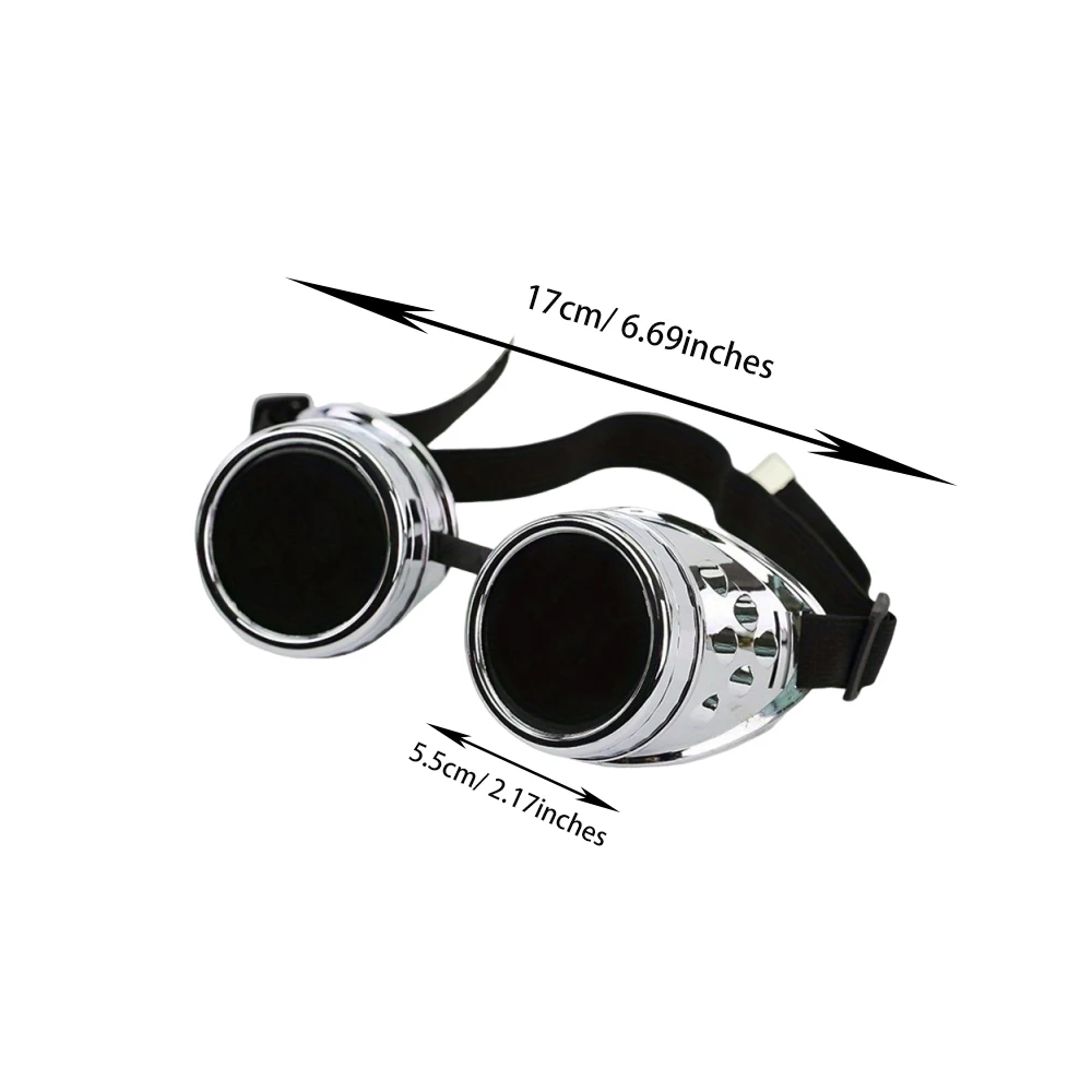 1pc Vintage Steampunk Goggles, Steampunk glasses, Cosplay Punk Glasses for Adult, Women, Men Halloween Costume Dressing