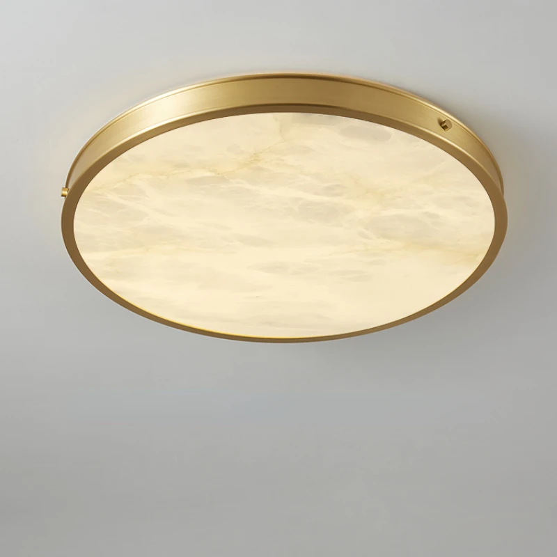 

New Chinese style all copper marble ceiling lamp Chinese style villa lighting decoration