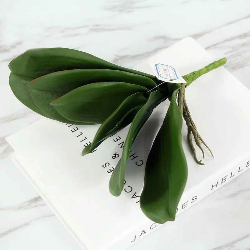 1pc Artificial Plants Real Touch Phalaenopsis Leaf Decorative Flowers DIY Auxiliary Material Flower Decoration Orchid Leaves - Image 2