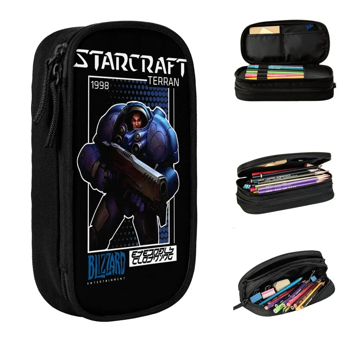 

Terran StarCraft Game Pencil Case Classic Pen Box Bag Girls Boys Big Capacity School Supplies Zipper Pencil Box