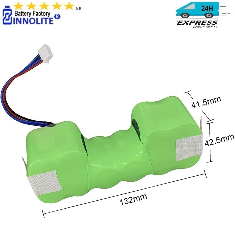 12V DE55 NI-MH Battery Replacement for Ecovacs Deebot DE5G DD35 DG710 DG716 DM88 and Deebot OZMO 610 901 902 Robot Cleaner