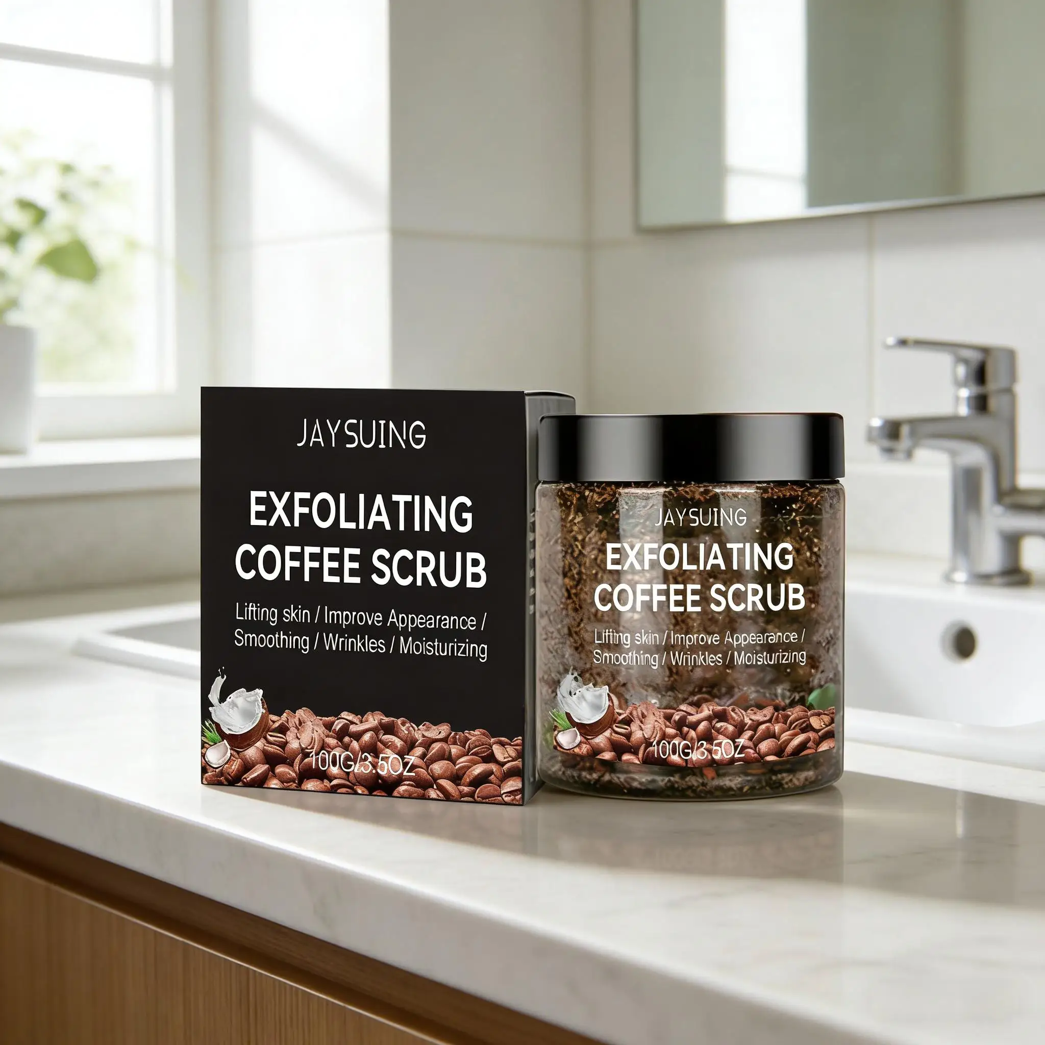 Coffee Exfoliating Scrub Remove Dead Skin Cleaning Smooth Moisturizing Body Brighten Skin Tone Nourish Scrub Suitable Whole Body