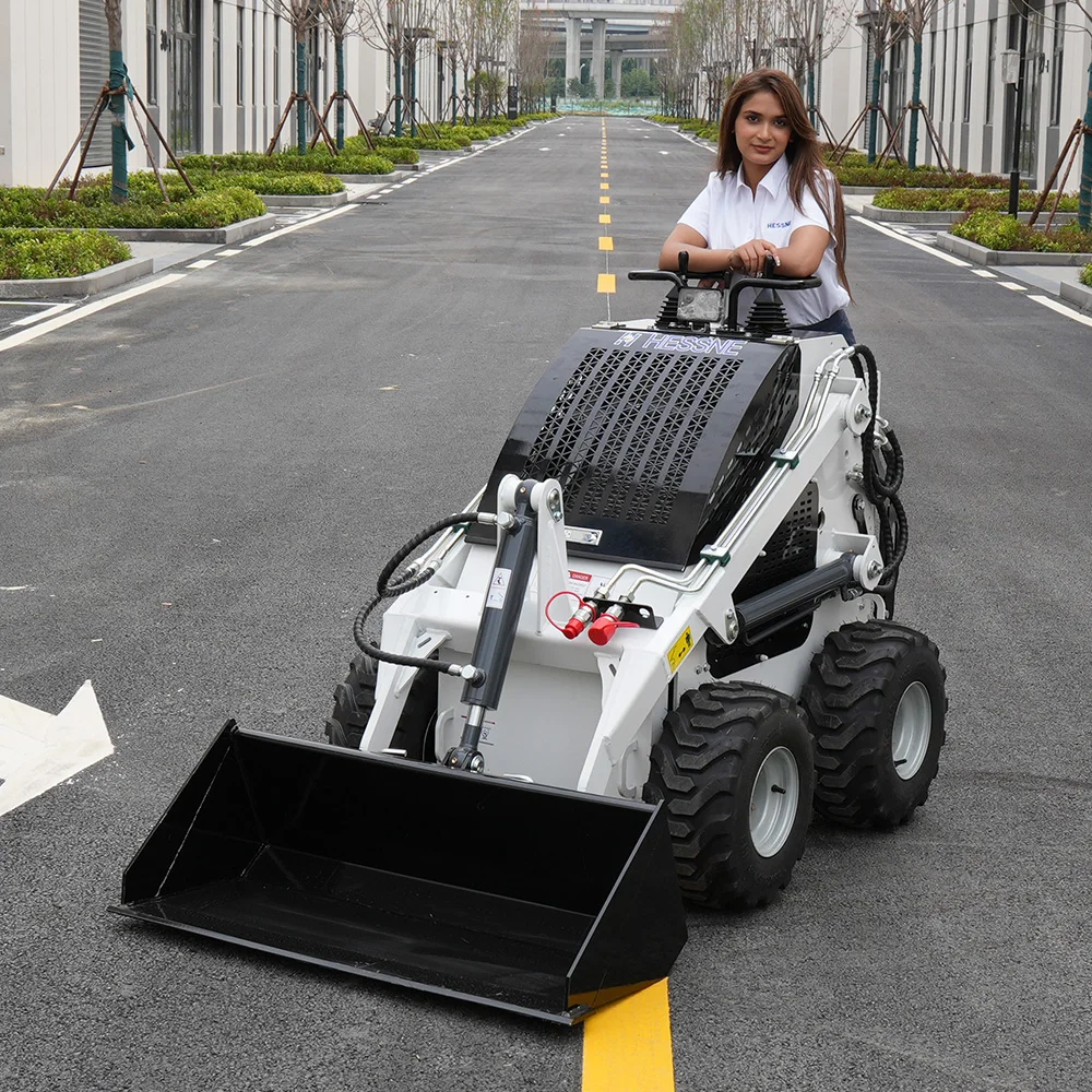 

Strong Power Mini Skid Steer Skid Loader for Sale Factory 4 Wells Durable Skip Loader Low Price