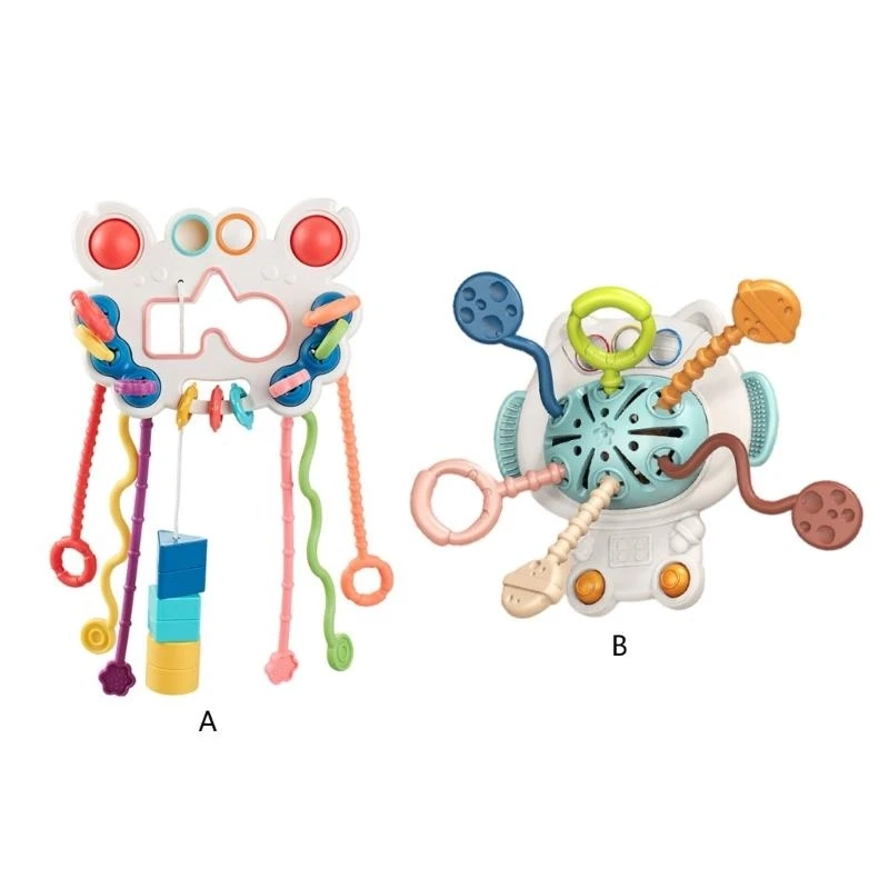 赤ちゃん感覚シリコーン引き紐おもちゃギフト 18 ヶ月以上の幼児男の子女の子 15UB