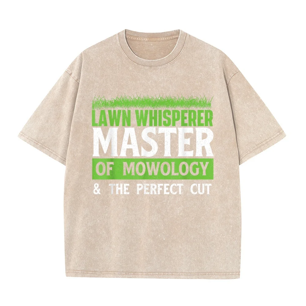 Lawn Whisperer Landscaper Groundskeeper Gardener Mowing T-Shirt Tops Y2k Clothes Men Clothing Unisex For Gift Casual Print
