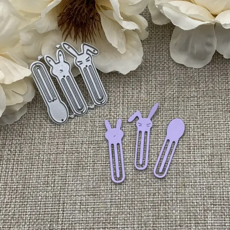 

3Pcs Rabbit note label Metal Cutting Dies For DIY Scrapbooking Decorative Embossing Handcraft Die Cutting Template Mold