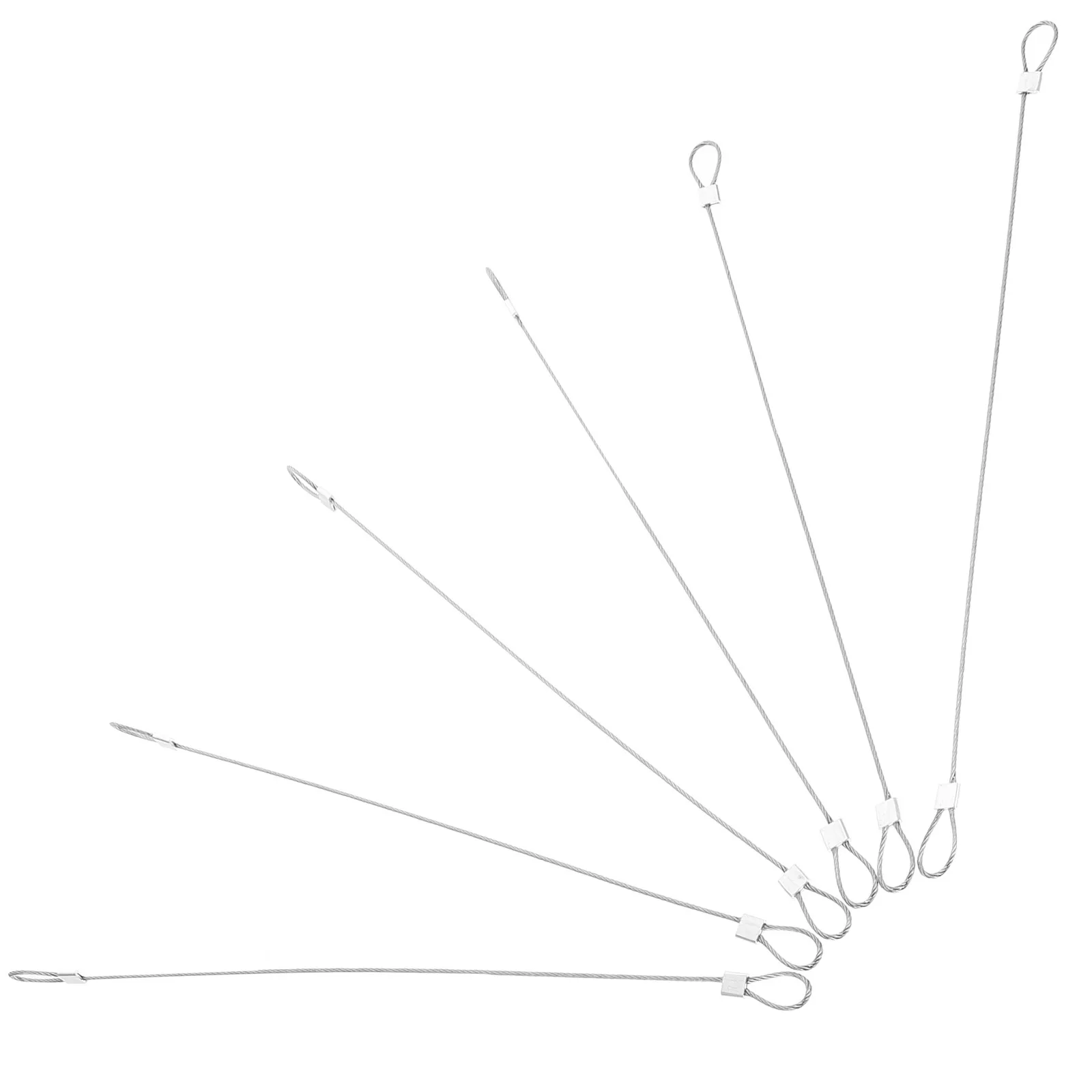 6Pcs Stainless Camera Tether Bendable Steel Lanyard for All Camera Systems Electronic Devices Luggage Bags