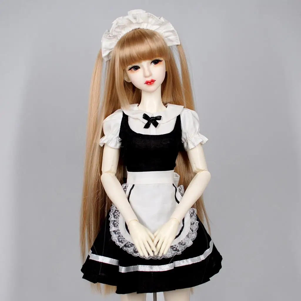 Lovely Doll Dress Skirt Hairband 1/3 Doll Cosplay Outfits -up