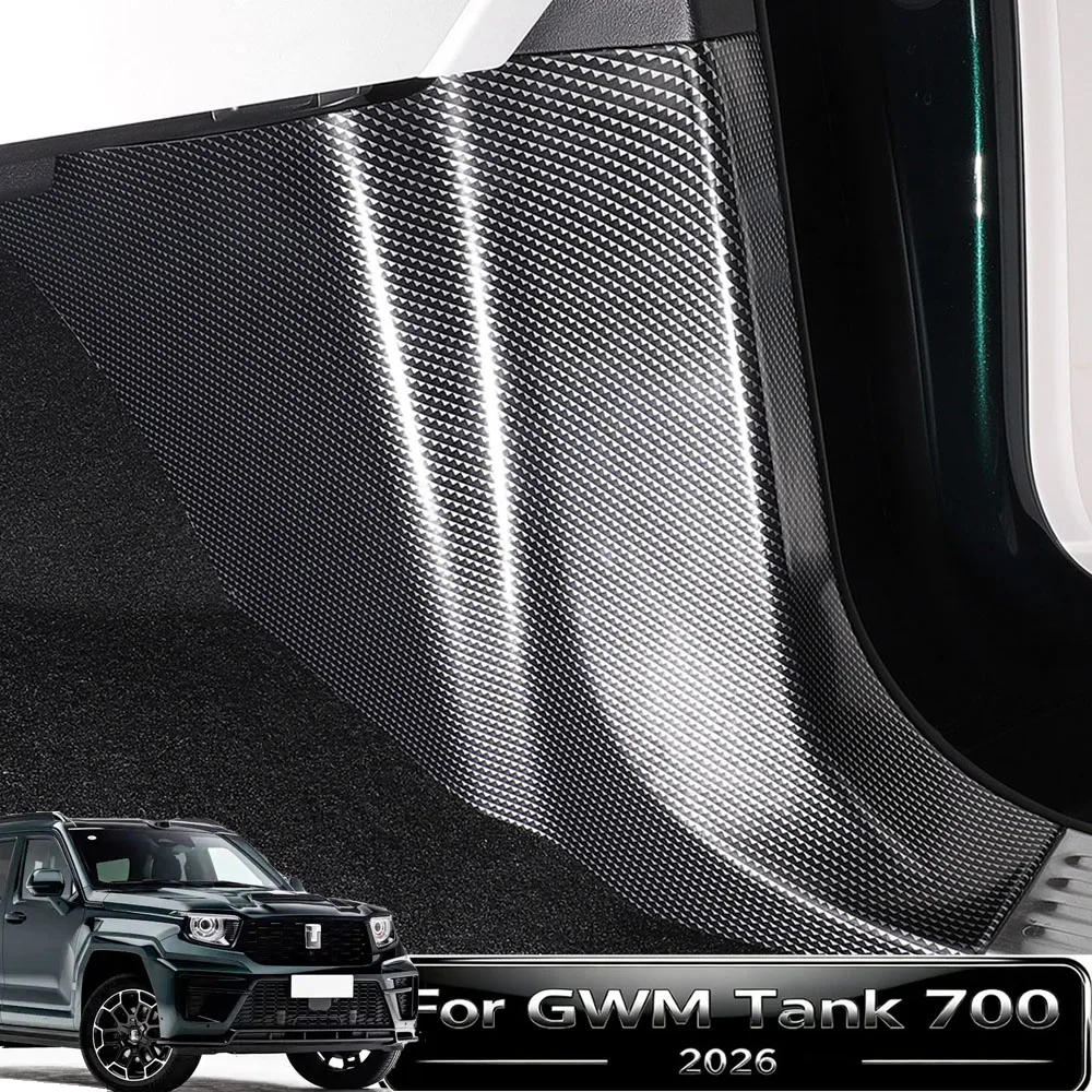 For GWM Tank 700 2026 Hi4-Z/T Main Sub A-Pillar Anti-Kick Pad Carbon Pattern Seat Guard Interior Modification Auto Accessories