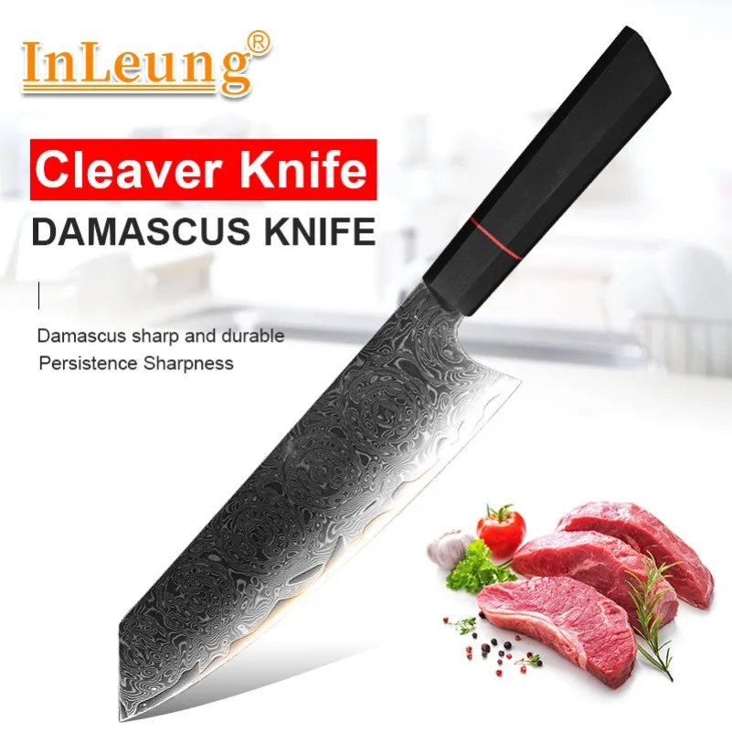 

Professional Damascus Knife Damascus Steel Blade G10 Handle Utility Chef Knives Cleaver Meat Fruit Vegetable Fish Kitchen Knives
