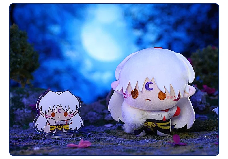 Inuyasha Plush Doll Peripheral Products Kikyo Higurashi Kagome Sesshoumaru Rin Q-version Plush Pendant in Shelf Original