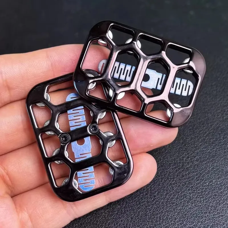 Metal Magnetic Tuning Fork C Handle Openwork Push Slider EDC Fidget Unlimited Position Portable Decompression Fidget