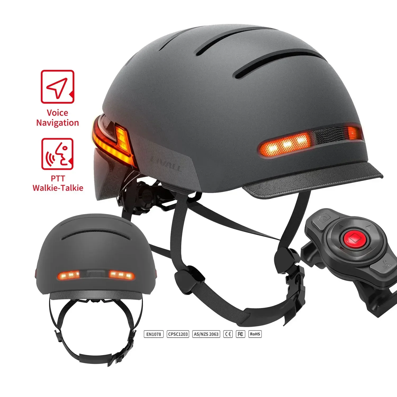 Sport and Outdoor Cycling Riding Sport Livall Smart Bicycle Helmet With Gps Voice Navigation Blue Tooth Smart Helmet