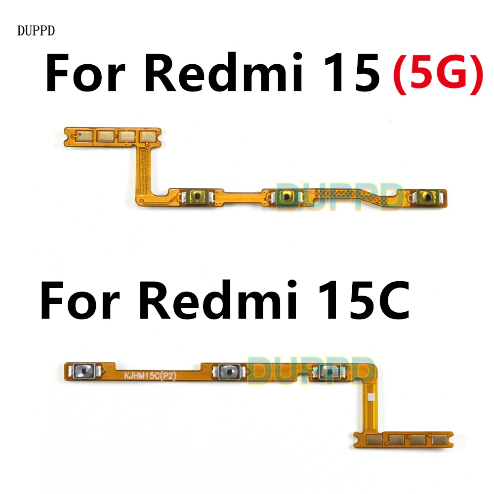 

Для Xiaomi Redmi 15 15C 4G 5G гибкий кабель питания, боковой ключ, переключатель включения, выключения, кнопка управления вверх и вниз, запасные части ﻿