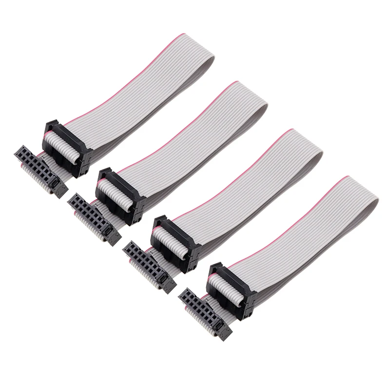 1Pcs 2.54mm Pitch JTAG ISP Gray Flat Ribbon Data Cable FC-6/8/10/12/14/16/18/20/24/26/30/34/40/50 Pin FOR DC3 F/F IDC Box Header