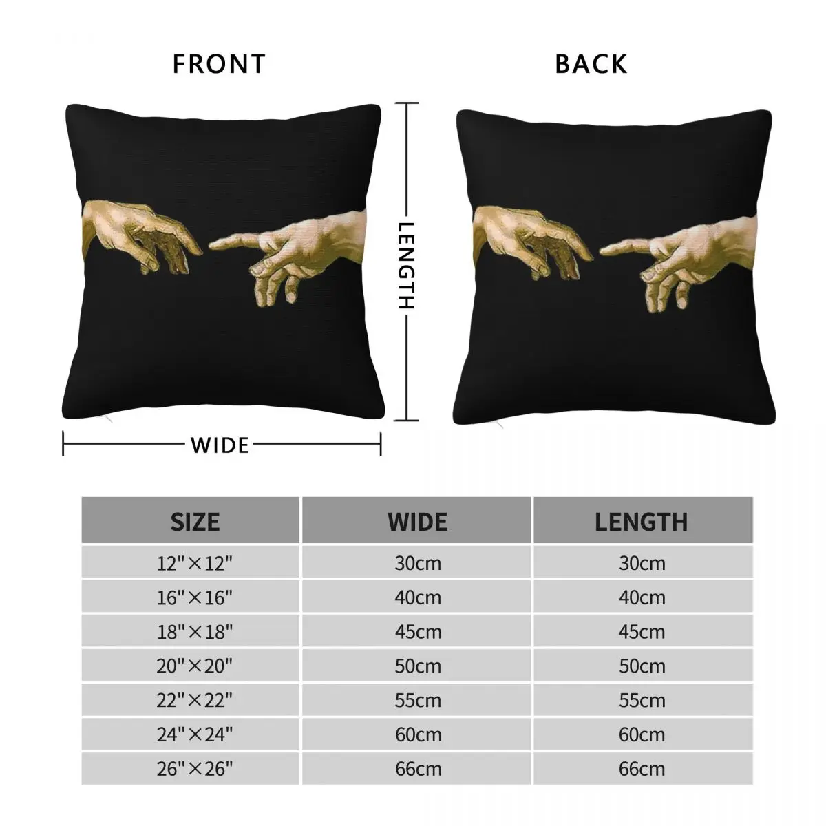 Touch Of God Pillowcase Polyester Linen Velvet Printed Zip Decor Pillow Case Sofa Cushion Cover