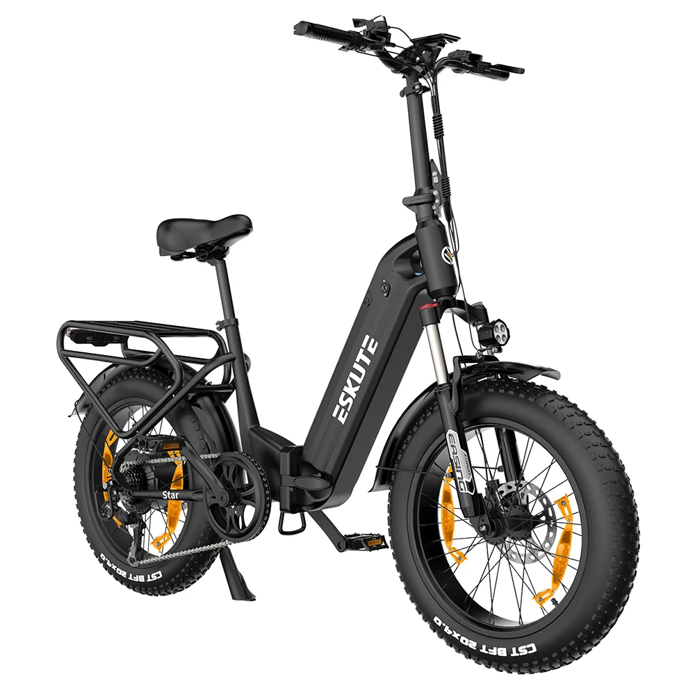 ESKUTE ES-20-LJXD Electric Bike, 250W Motor, 36V 25Ah Battery, 20*4.0 Inch CST Tire, 25km/h Max Speed,Disc Brake, LCD Display