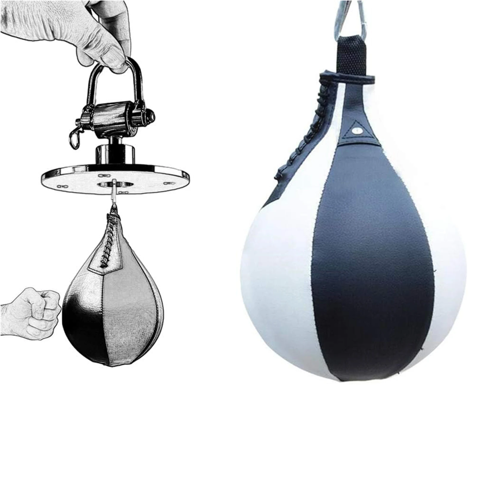 Boxing Suspension Speed Ball PU Leather Speed Punching Ball for Boxing Fighting Sport Training