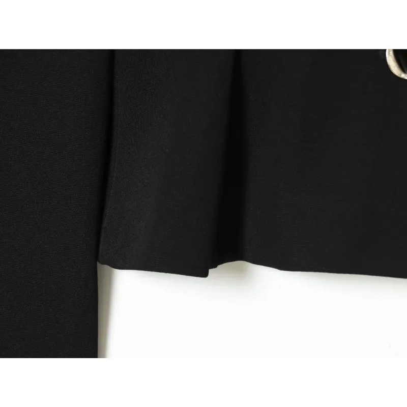 NERHEFZ Herbst Frauen Puff Sleeve Schößchen Blazer Revers Kragen Langarm frauen Casual Ausgestelltes Saum Mäntel Chic Weibliche Tops