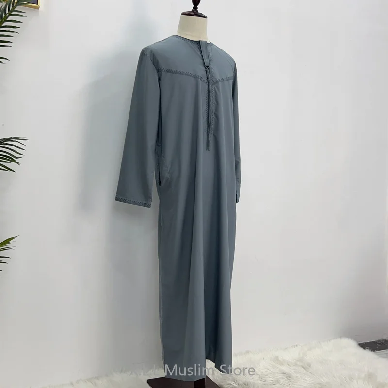 Caftan Marocain Kebaya pour Homme, Vêtement Arabe, Mode Musulmane Décontractée, Robe de Prière, Eid Ramadan