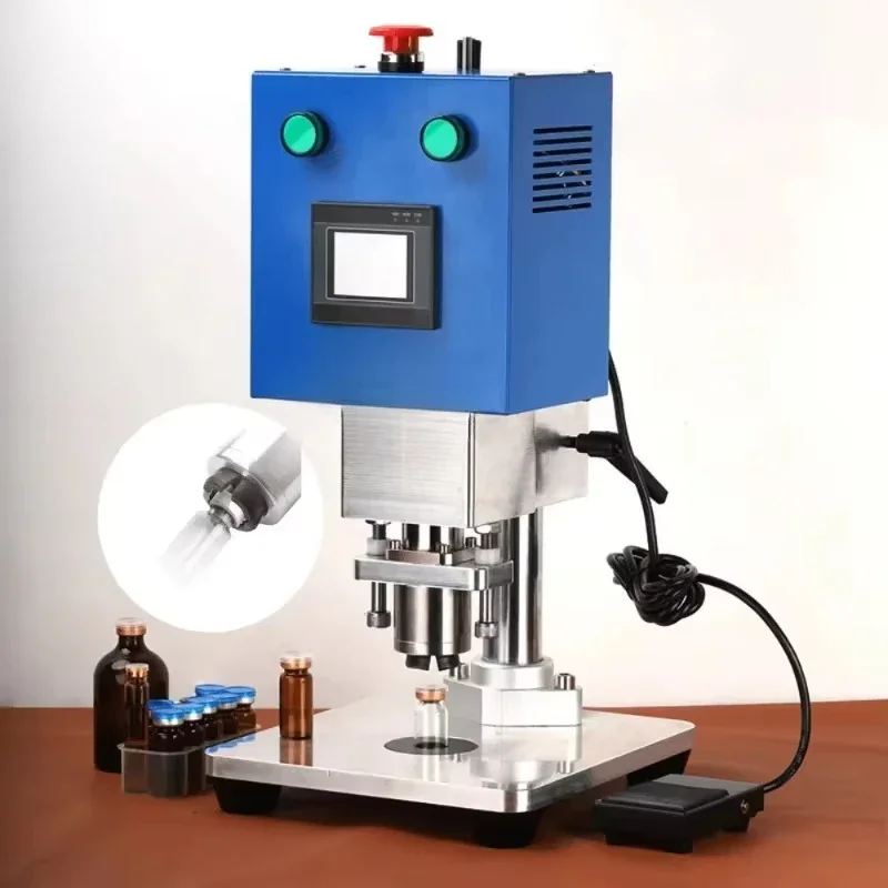 

Настольный пресс для запайки флаконов WT-80DX, машина для обжима стеклянных флаконов, машина для запайки алюминиево-пластиковых крышек, регулируемая
