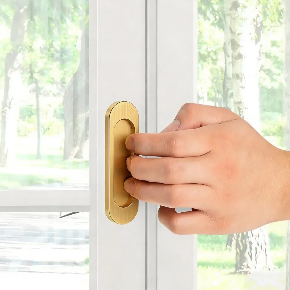 Modern Cabinet Furniture Handles Aluminum Alloy No Punching Kitchen Sliding Door Pulls Handles for Wardrobe Cupboard Hardware