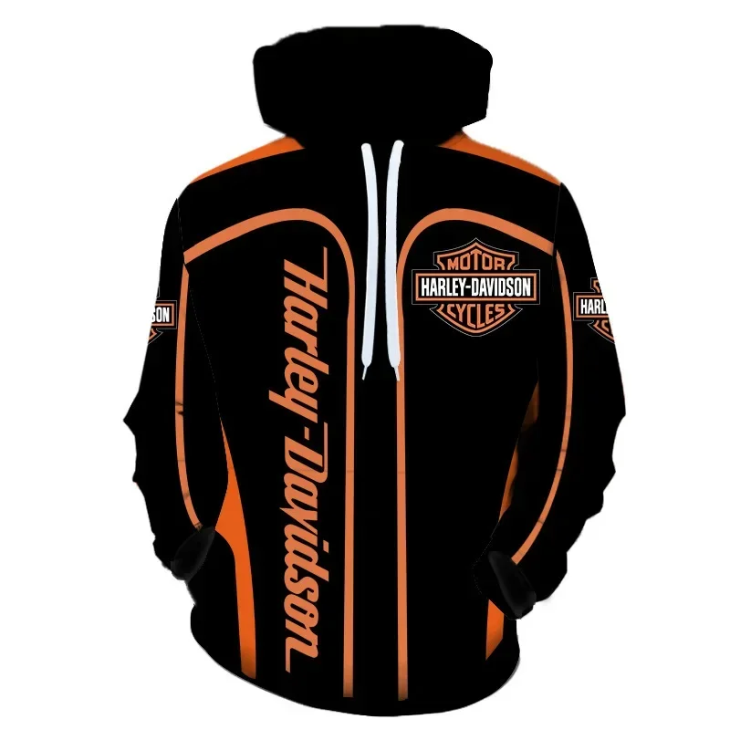 Primavera autunno Harley Davidson felpa con cappuccio da uomo stampa 3d felpe con Logo per auto moda felpa per bambini giacca sportiva da moto all'aperto