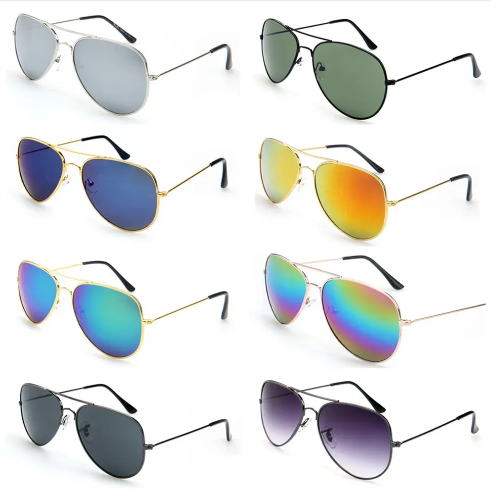 FOENIXSONG Fashion Sunglasses for Women Men Eyewear Gradient Mirror Lens Pilot Round Blue Silver Gray Green Black Sun Glasses