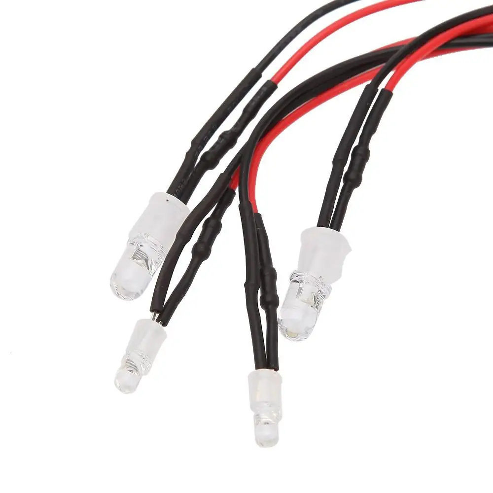 RC Car LED Lights 4pcs Red White Bright Lamp Set Lighting Upgrade for Model Car Buggy Truck
