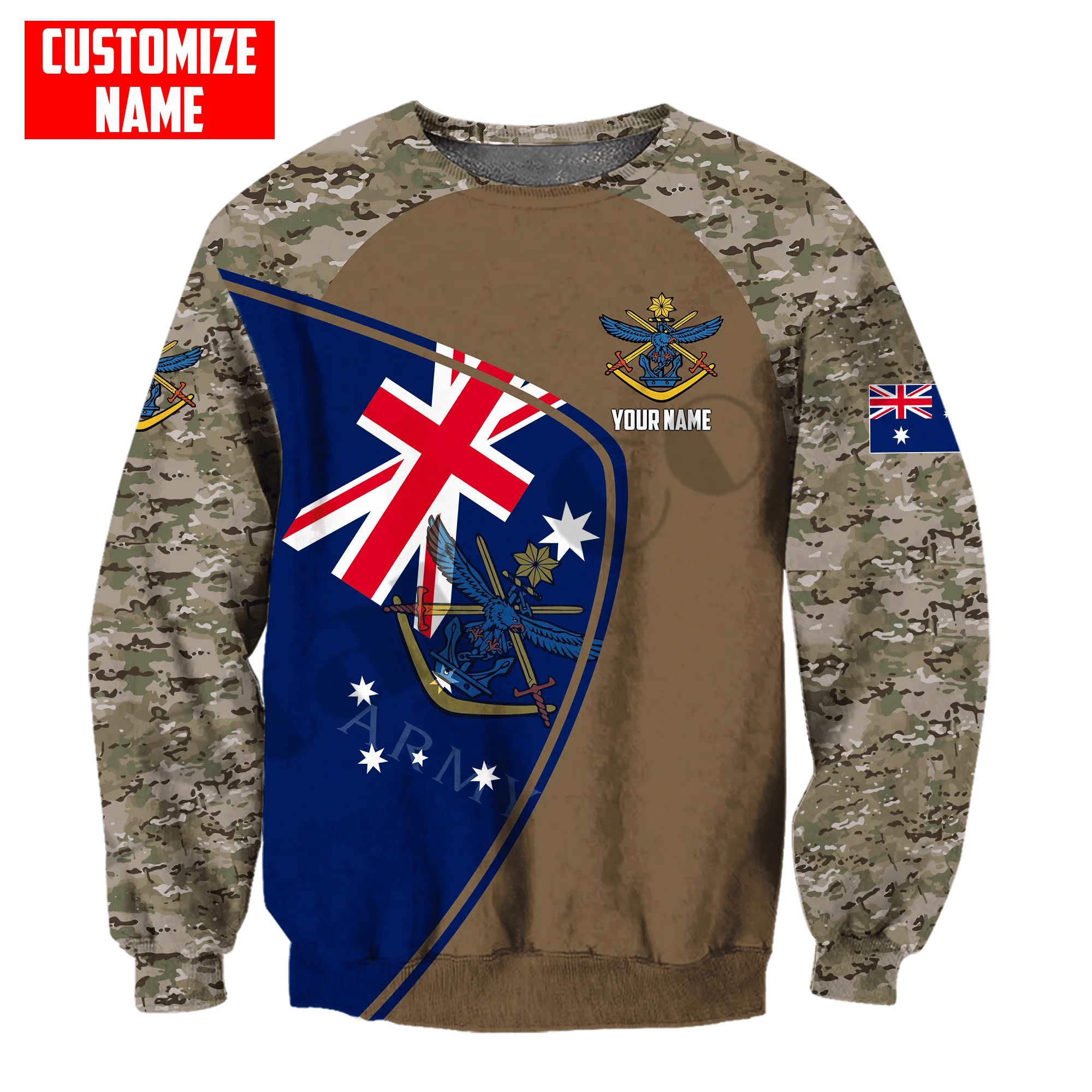 PLstar Cosmos 3Dprint Newest Australia Army Custom Name Art Harajuku Streetwear Causal Unique Unisex Hoodies/Sweatshirt/Zip A-6