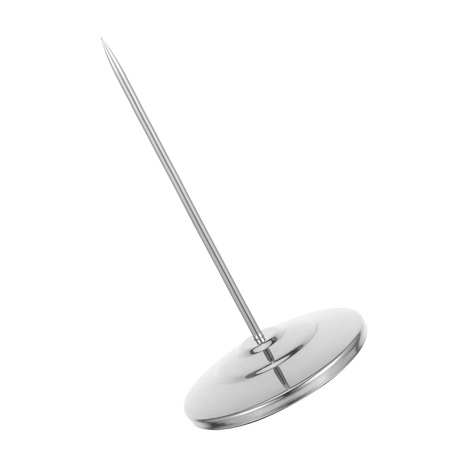 Stainless Steel Restaurant Receipt Spike Solid Bill Fork Ticket Holder Nonslip Base Office Kitchen Desktop Memo Note Organizer
