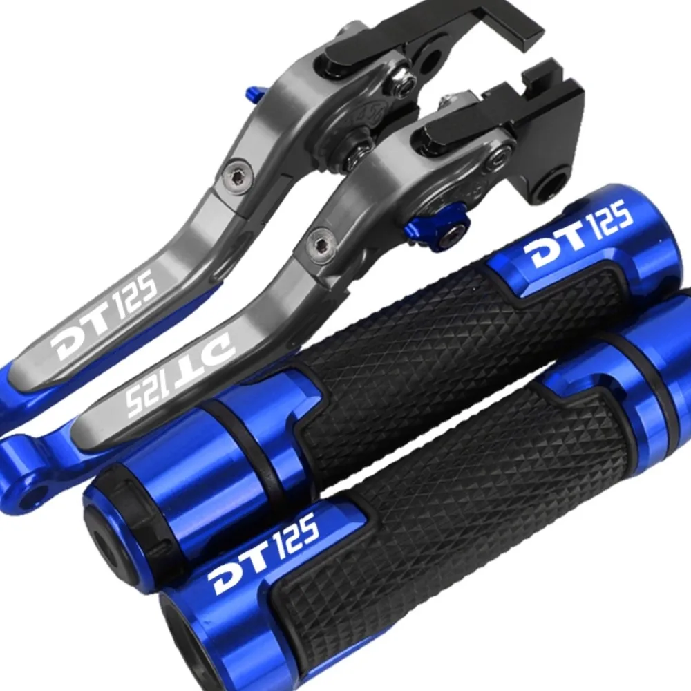 Palancas de freno y embrague para motocicleta YAMAHA DT125 2006-2008, empuñaduras de manillar DT 125 dt125, accesorios CNC de aluminio y goma