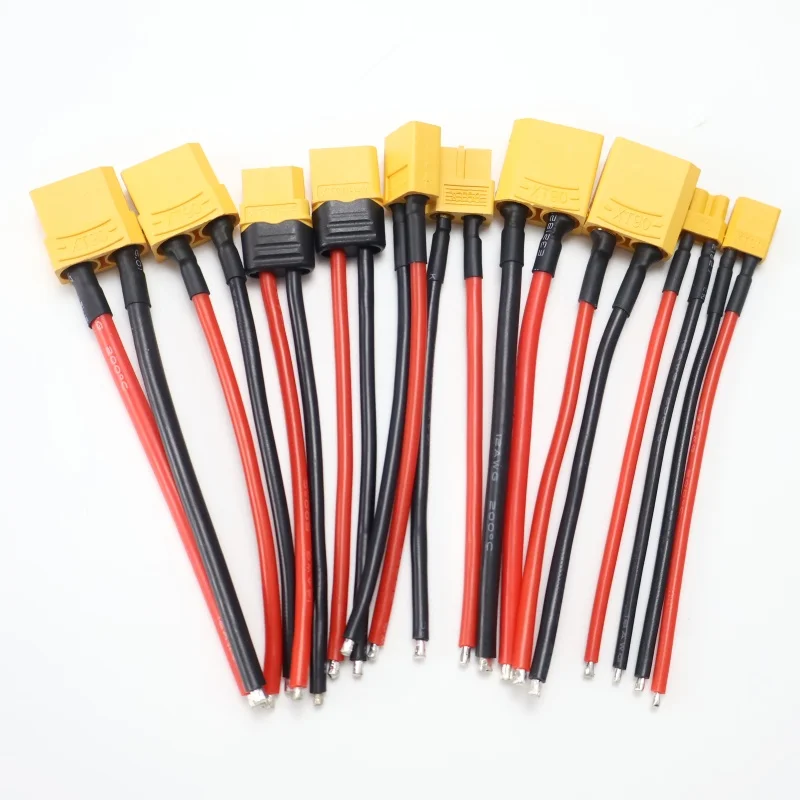 

Штекерный/Гнездовой Разъем Xt60 Xt30 T Xt90 T, Штекерный/Гнездовой разъем с силиконовым проводом 12/14/16AWG 100 мм для кабеля аккумулятора Rc