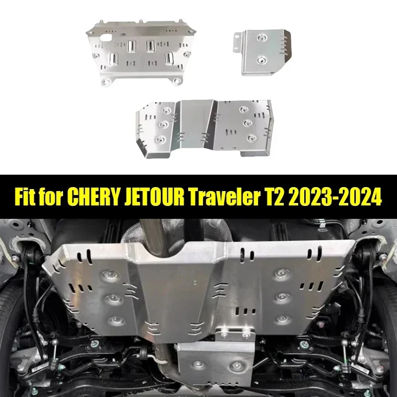 New! Car Chassis Engine Guard Plate Suitable for Jetour Traveller T2 2024 Modified Fuel Tank Rear Differential Guard Plate Parts