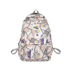 Saco de escola bonito colorido para meninas, bolsa de viagem ao ar livre, estilo simples coreano, moda, 2022