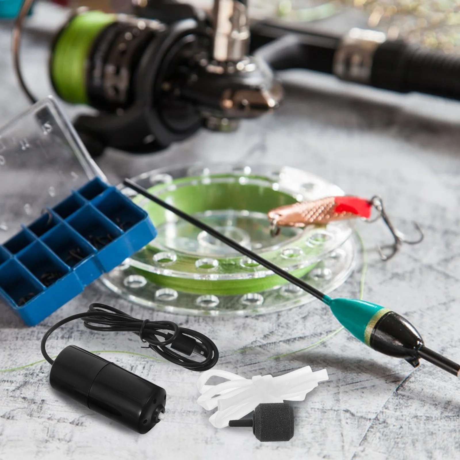 

Ultra Quiet USB Mini Fish Tank Oxygen Pump Black Portable Aquarium Air Aerator Pump Efficient Oxygen Boosting for