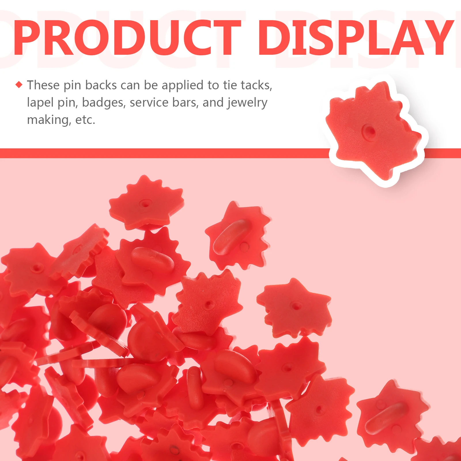 

100 Pcs Maple Leaf Hat Accessories Pin Backings Backs for Enamel Pins Brooch Clasp Keepers Jewelry Locking