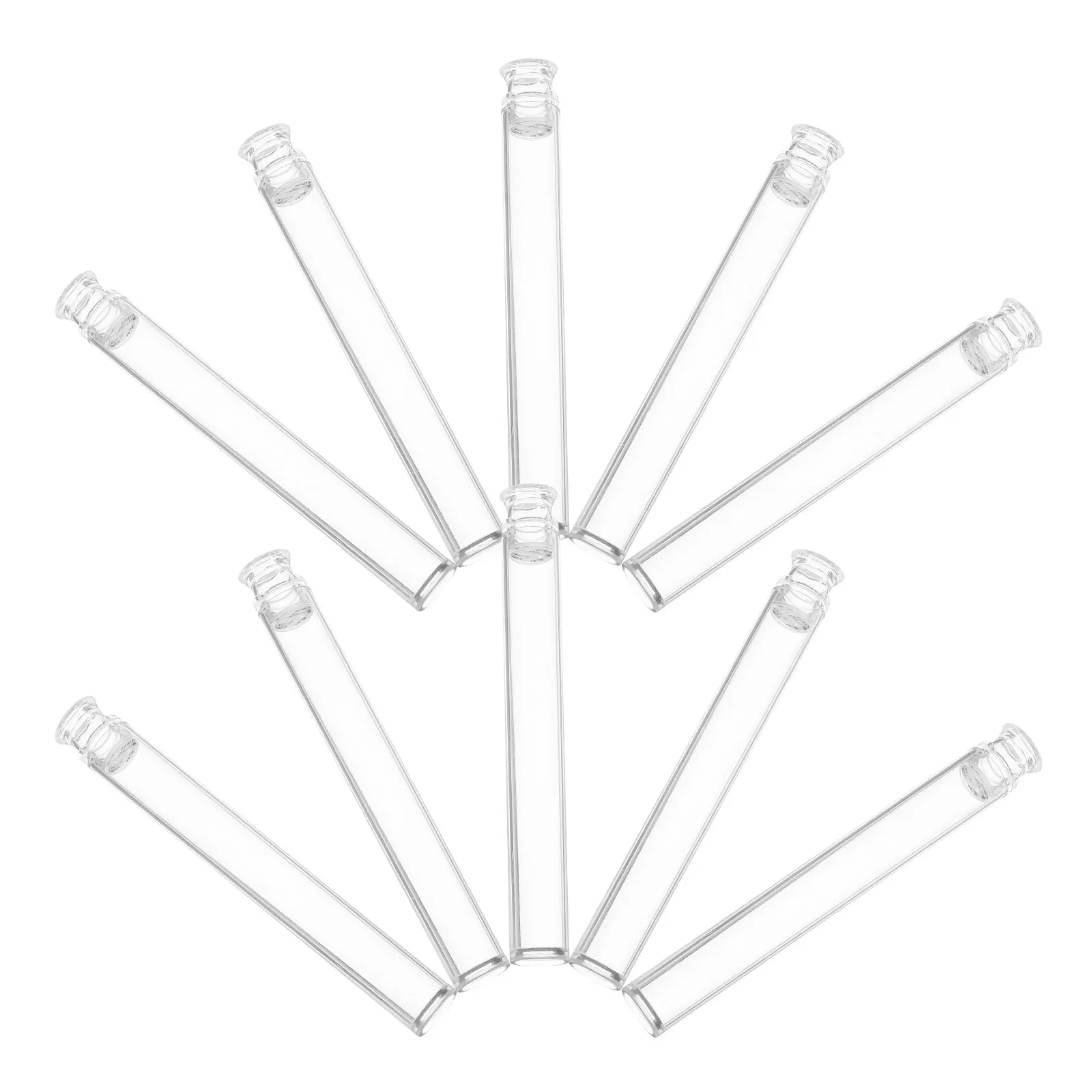 10Pcs Transparent Acrylic Incense Tube Set Sealed Removable Lid Incense Stick Holder for Travel Outdoor Storage