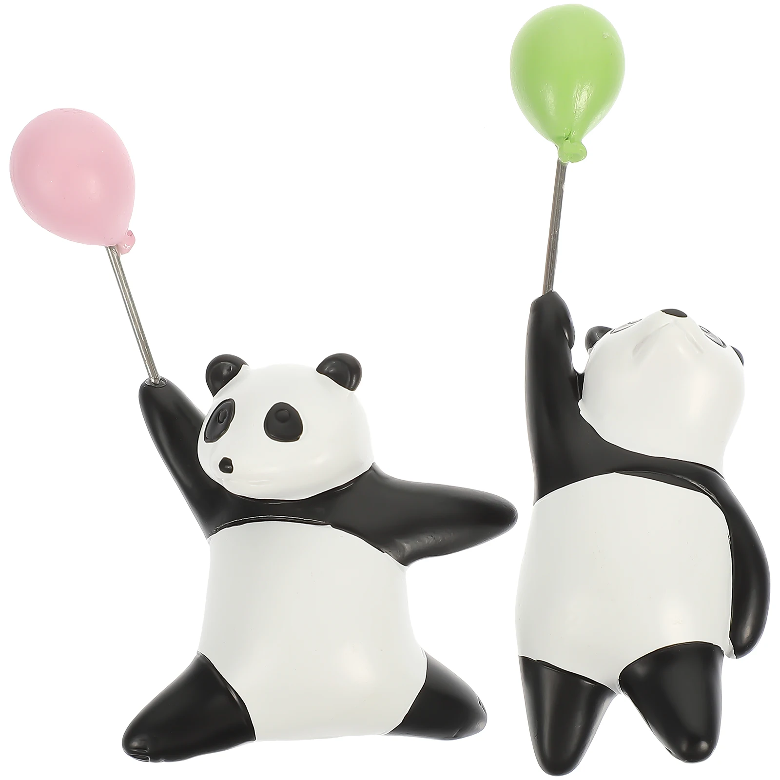 

2 Pcs Panda Fridge Adhesion Cute Decor Compact Fridge Home Accessories Compact Refrigerator Stickers